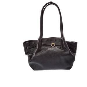 Italian Leather Alix Leather Top Handle Bag, Black